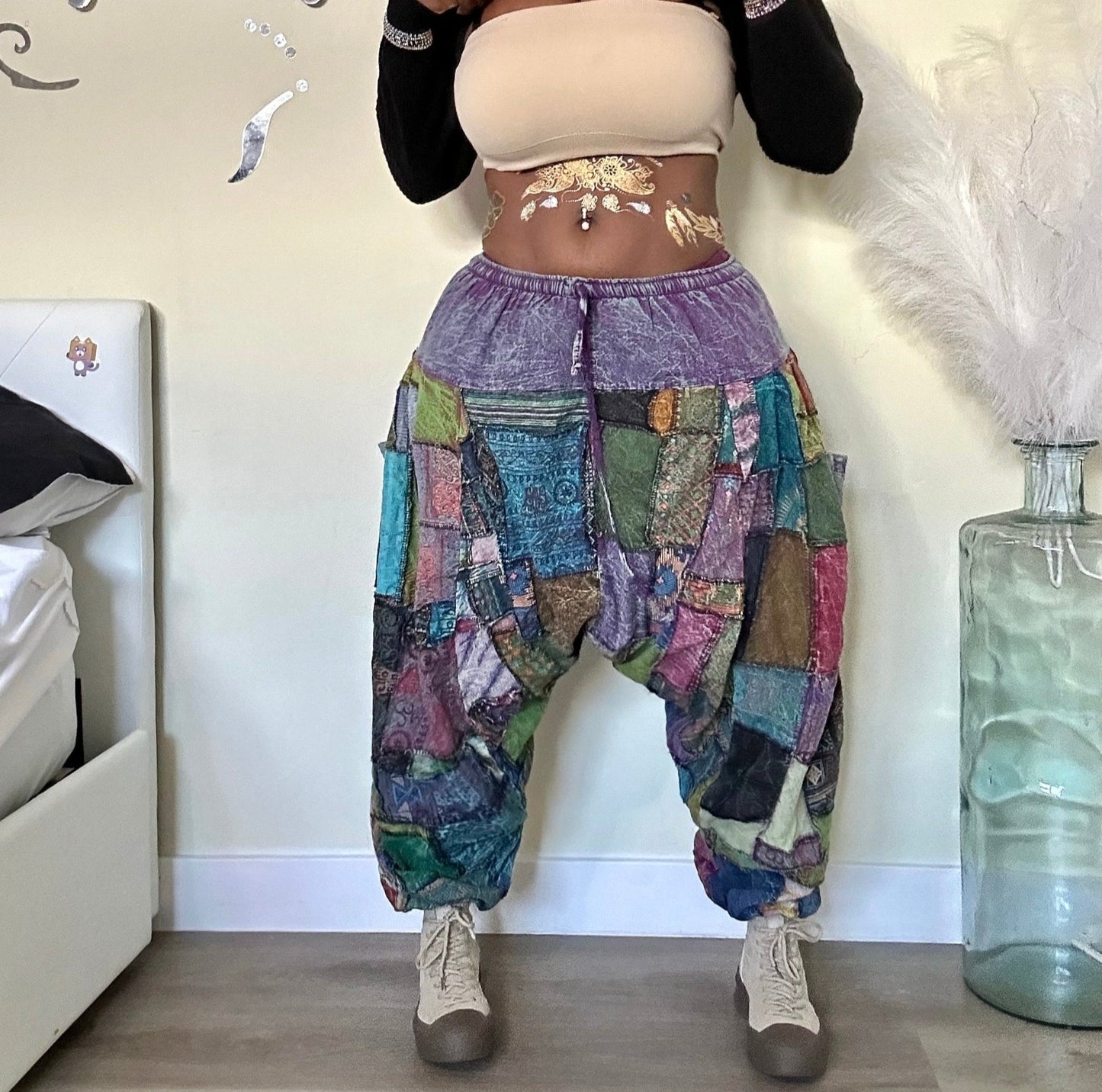 Boho Patchwork Harem Unisex Pants