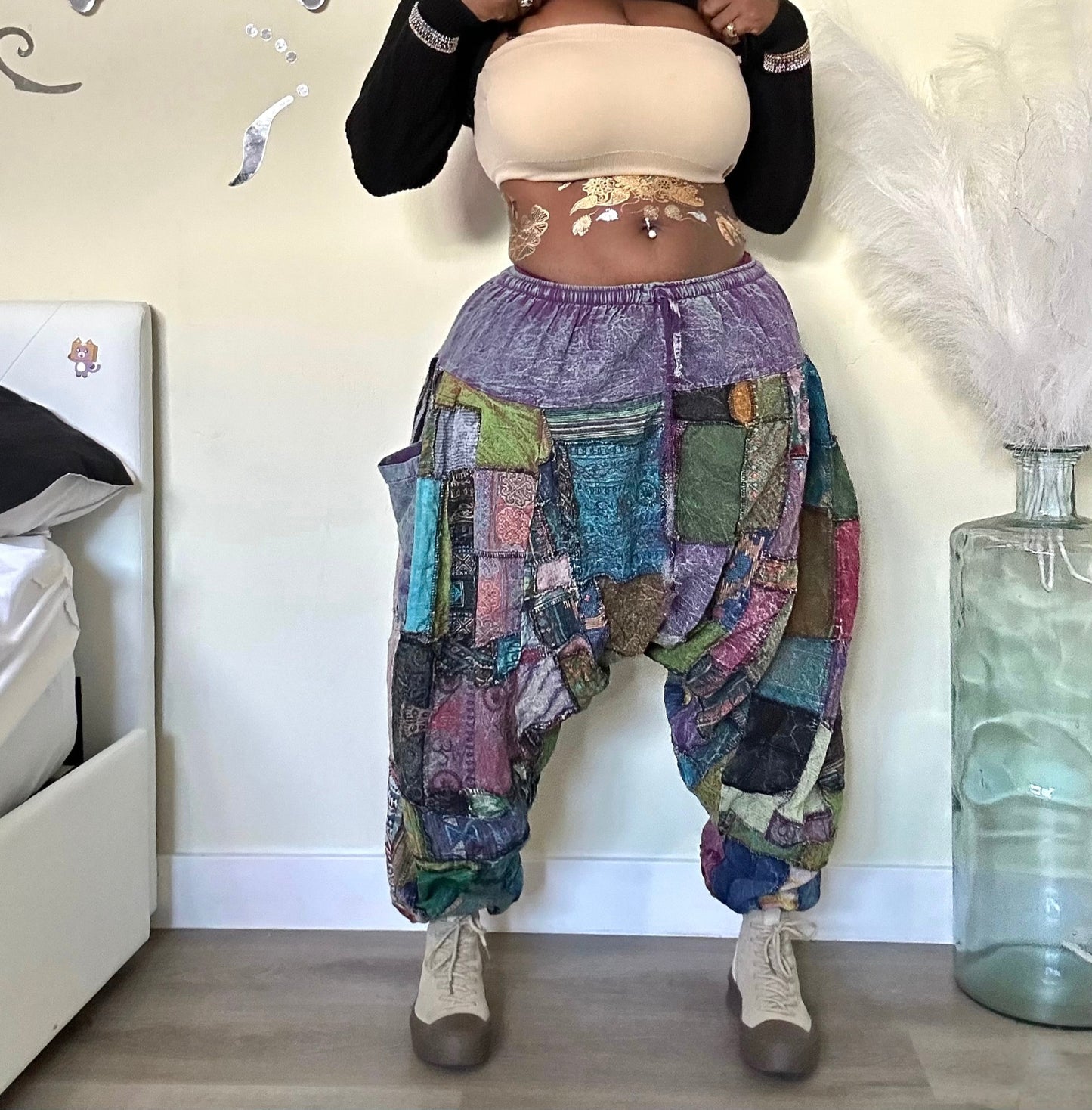 Boho Patchwork Harem Unisex Pants