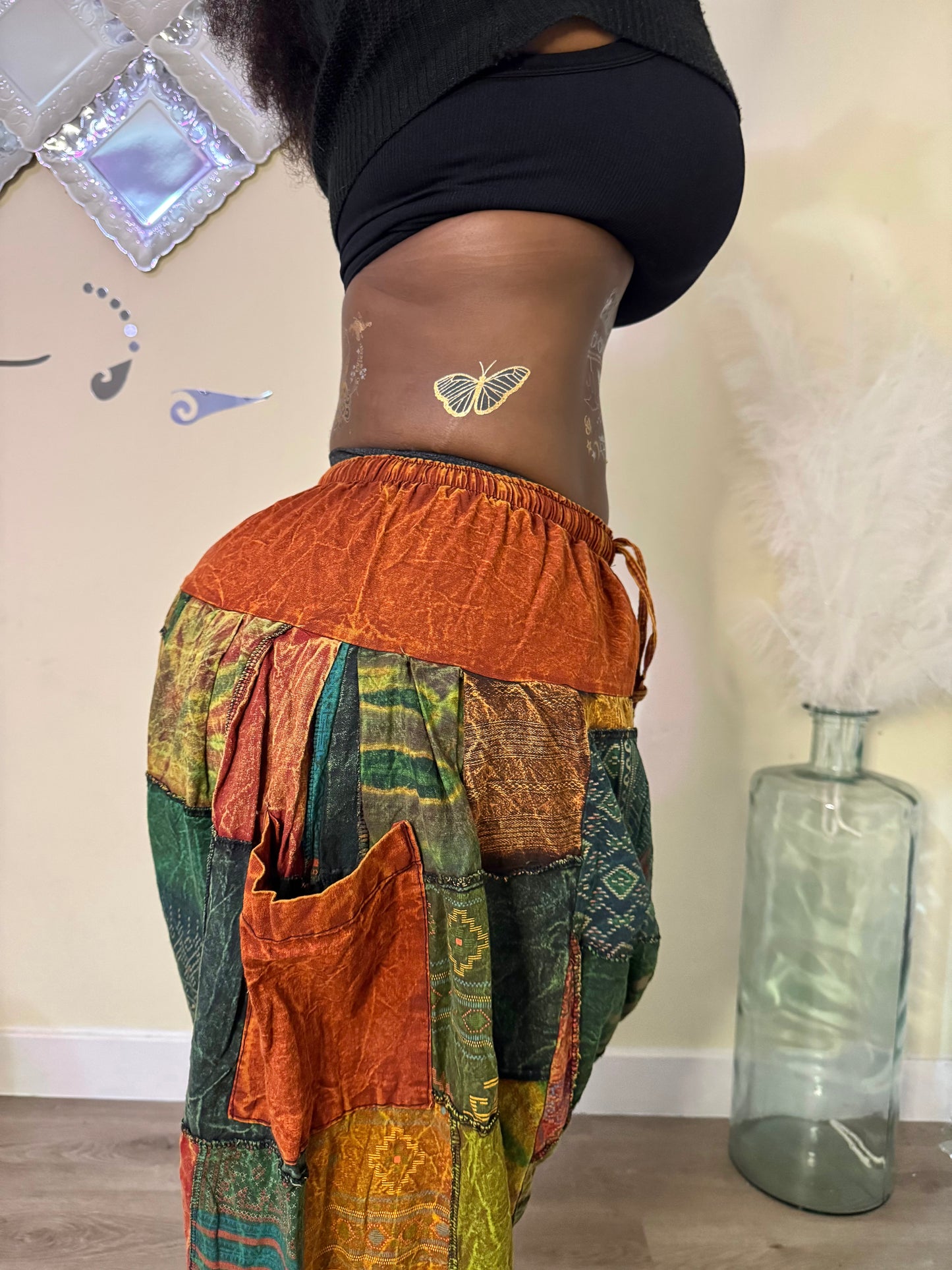 Boho Patchwork Harem Unisex Pants